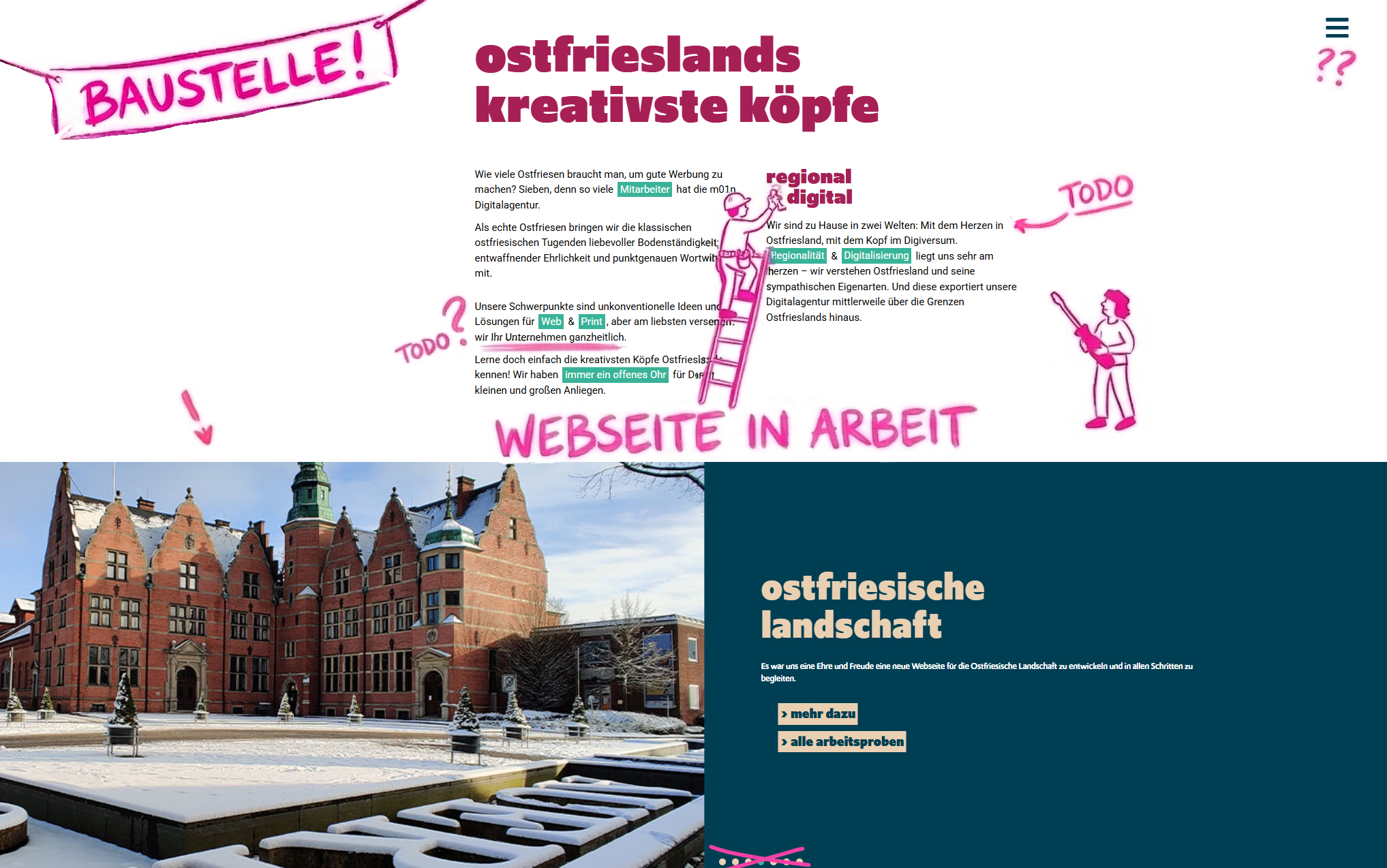 Die neue Agentur-Seite – Variante 2